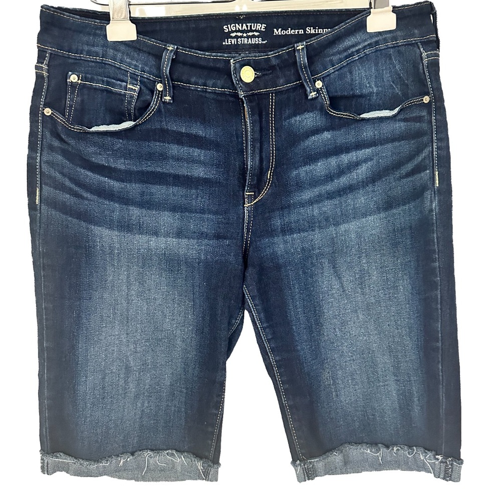 Levi's Black and Gray Denim Shorts